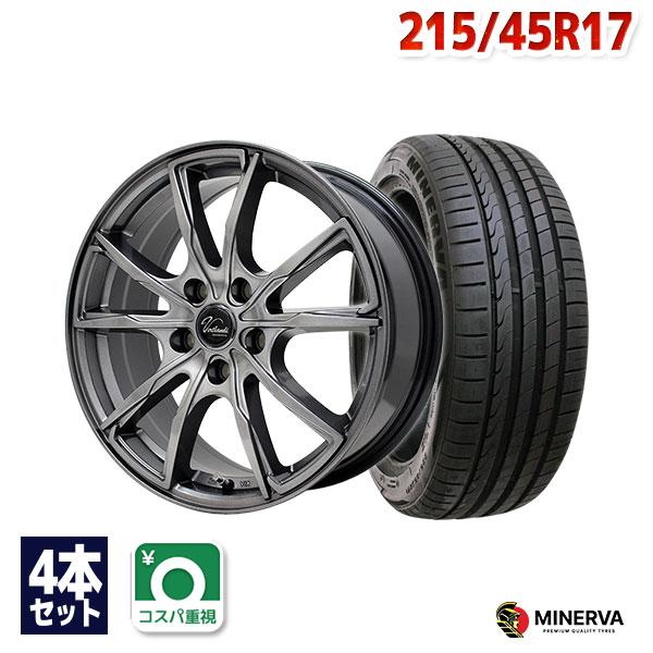 MINERVA 215/45R17 サマータイヤ ホイールセット F205 送料無料