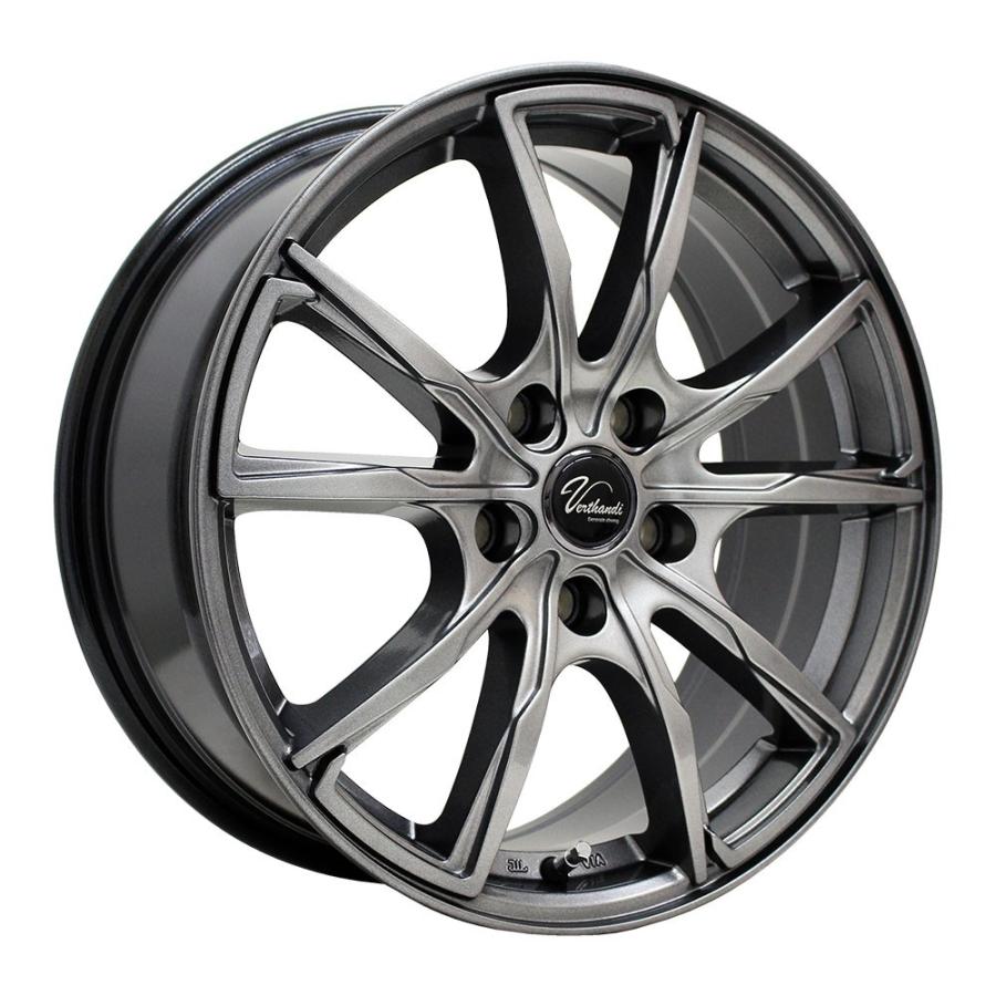 4枚セット】 Verthandi PW-S10 17x7.0 +48 100x5 METALLIC GRAY