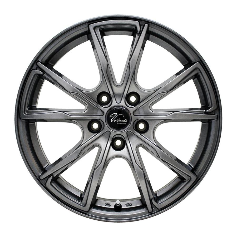 4枚セット】 Verthandi PW-S10 17x7.0 +48 100x5 METALLIC GRAY