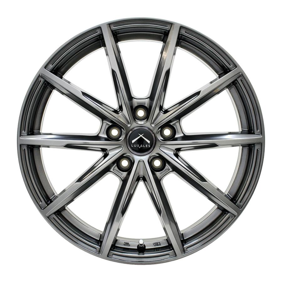 4枚セット】 LUXALES PW-X2 18x7.5 +48 100x5 TITANIUM GRAY