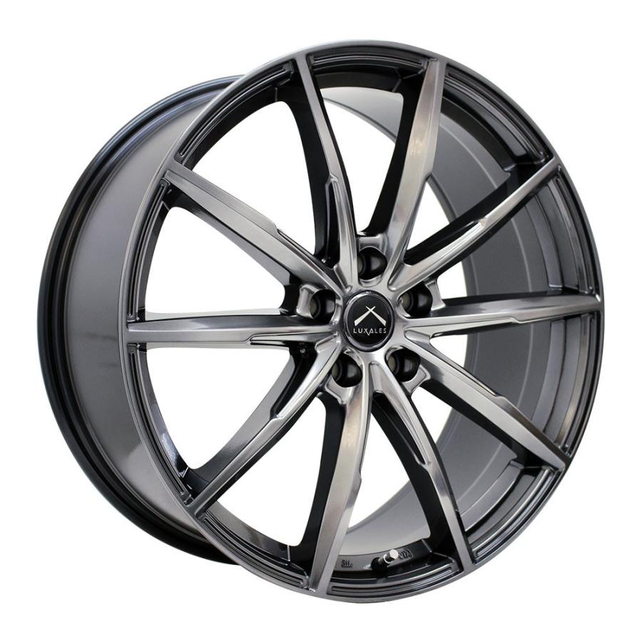 4枚セット】 LUXALES PW-X2 20x8.5 +48 114.3x5 TITANIUM GRAY