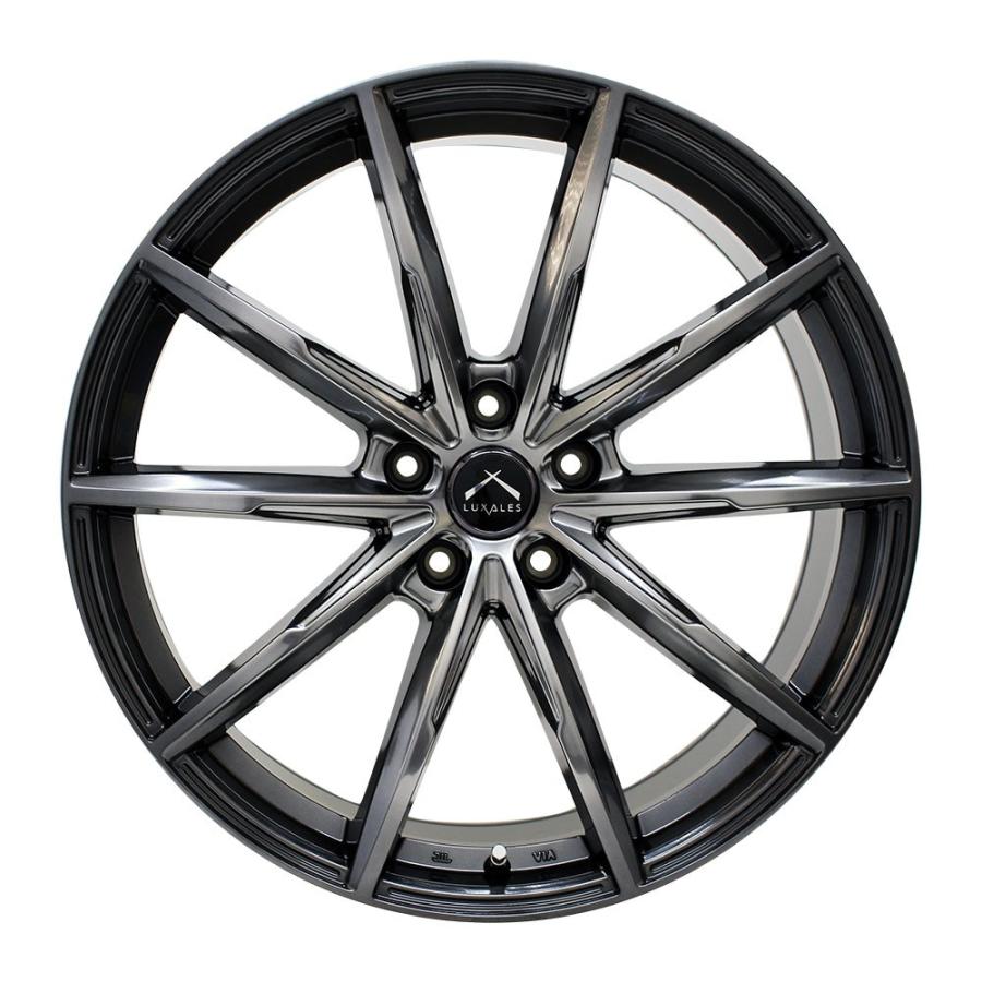 4枚セット】 LUXALES PW-X2 20x8.5 +48 114.3x5 TITANIUM GRAY