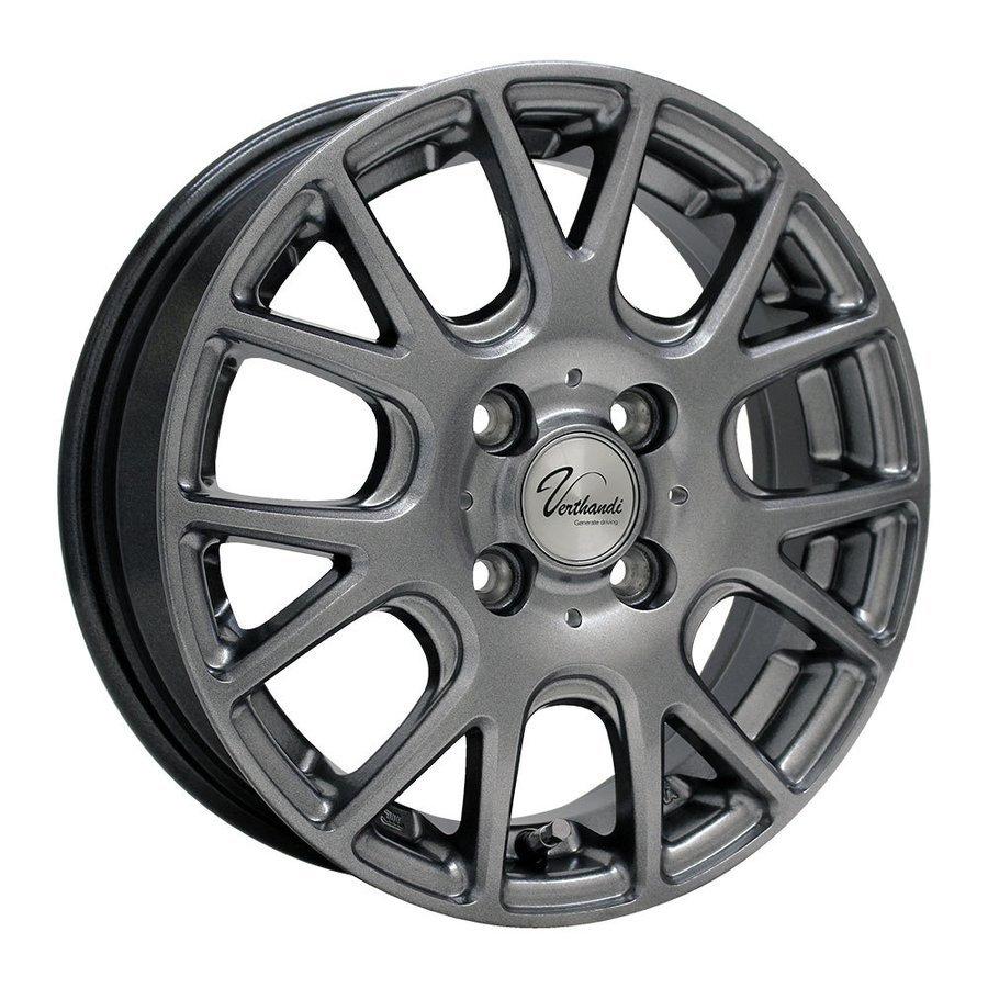 4枚セット】Verthandi YH-M7V 14x4.5 +45 100x4 METALLIC GRAY 
