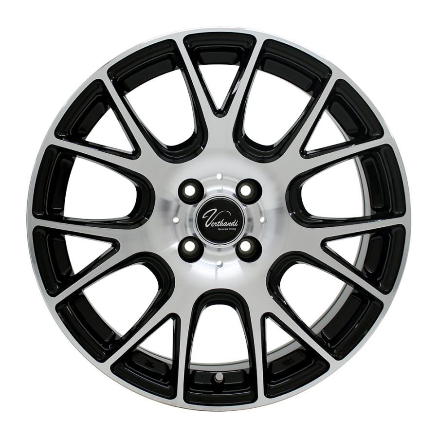 4枚セット】 Verthandi YH-M7V 15x5.5 +43 100x4 BK/POLISH : AUTOWAY