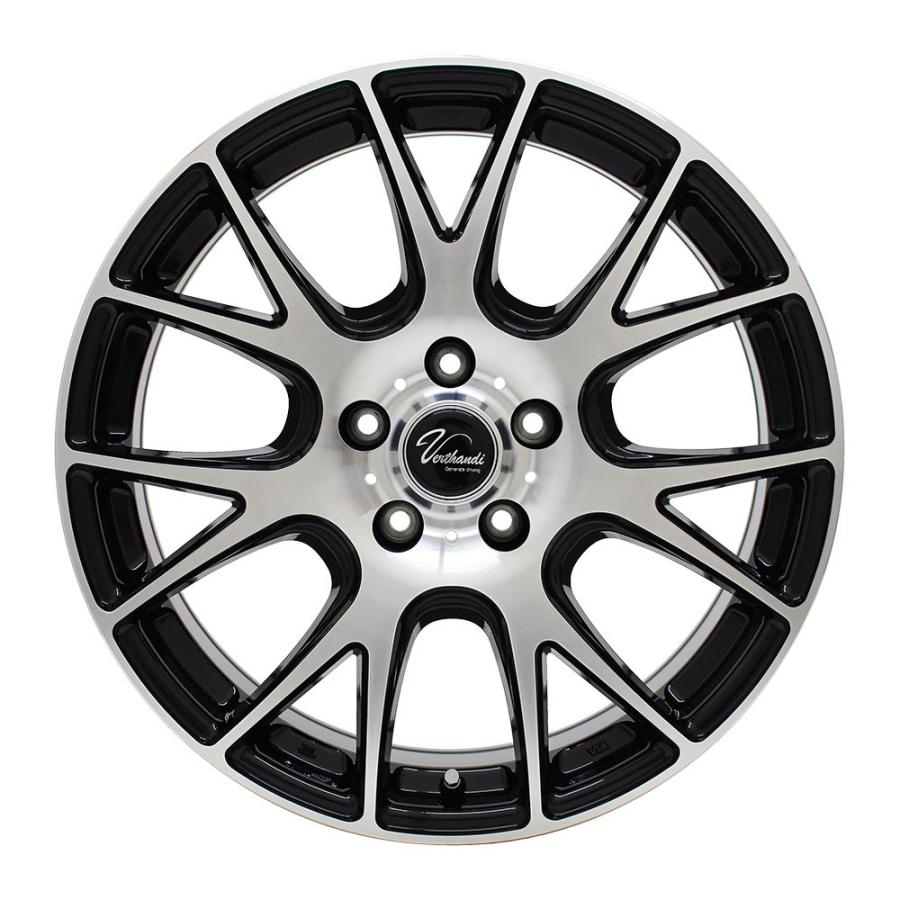4枚セット】 Verthandi YH-M7V 18x7.5 +48 114.3x5 BK/POLISH