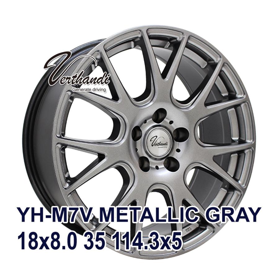 【4枚セット】 Verthandi YH-M7V 18x8.0 +35 114.3x5 METALLIC GRAY | 