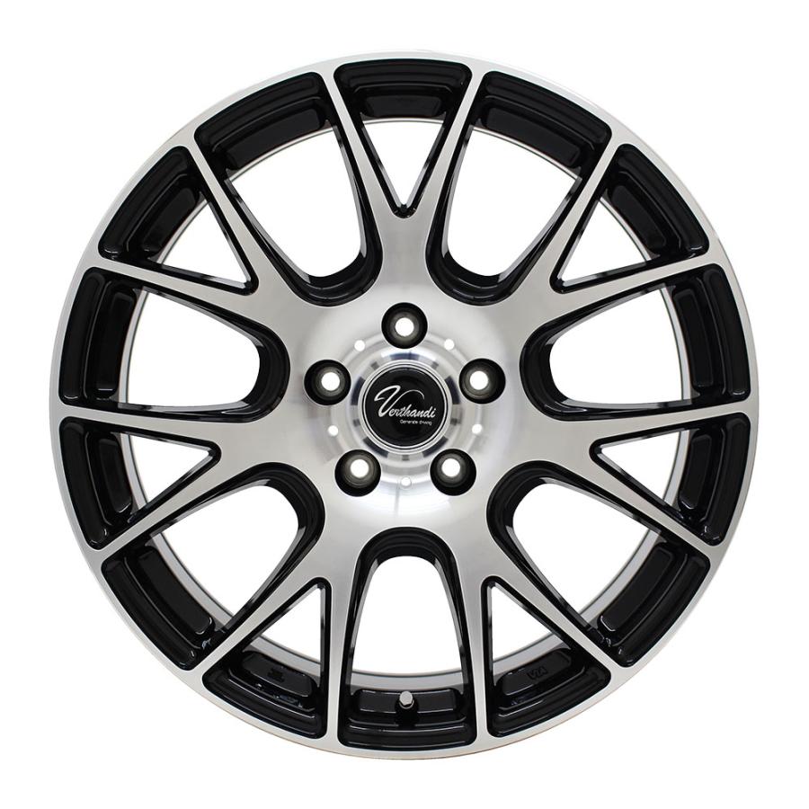 TAKAIWA Verthandi YH-M7V 18in ②-① 4枚セット】 Verthandi YH-M7V 18x8.0 +40 114.3x5 BK/POLISH