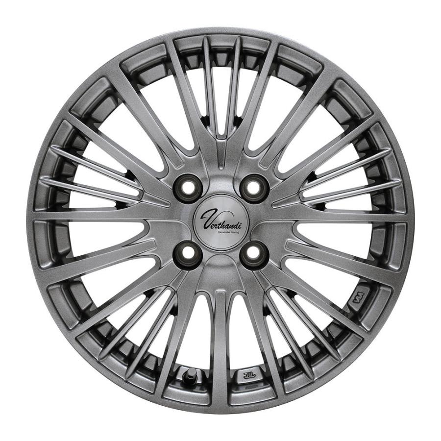 4枚セット】 Verthandi YH-S25V 16x6.5 +45 100x4 METALLIC GRAY