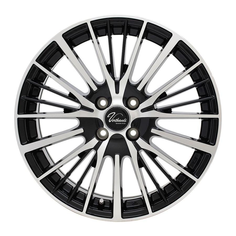 4枚セット】 Verthandi YH-S25V 17x7.0 +45 100x4 BK/POLISH : AUTOWAY