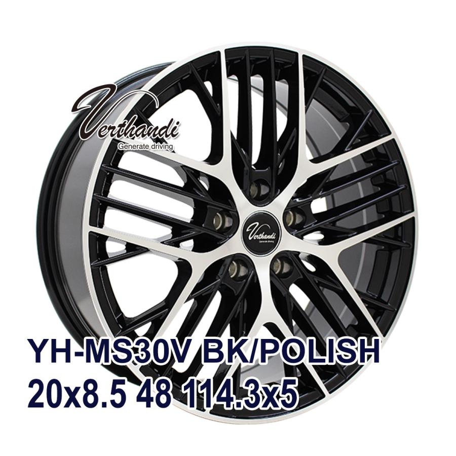 4枚セット】 Verthandi YH-MS30V 20x8.5 +48 114.3x5 BK/POLISH  