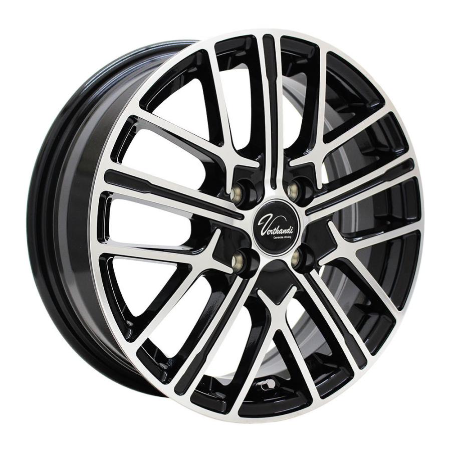 4枚セット】 Verthandi YH-S15V 15x5.5 +43 100x4 BK/POLISH : AUTOWAY