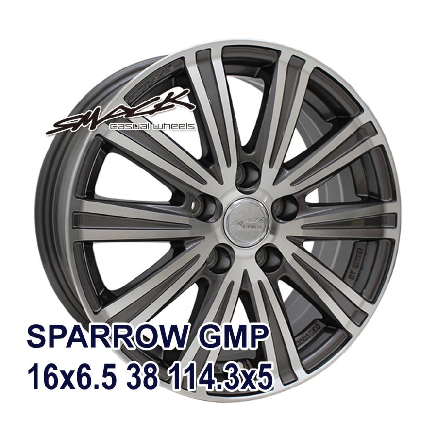 4枚セット】 SMACK SPARROW 16x6.5 +38 114.3x5 GMP : AUTOWAY 