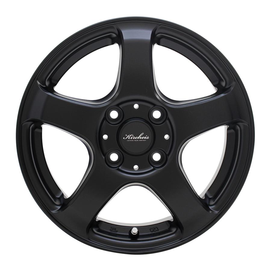 4枚セット】 KIRCHEIS S5 14x5.5 38 100x4 MATT BLACK : AUTOWAY 