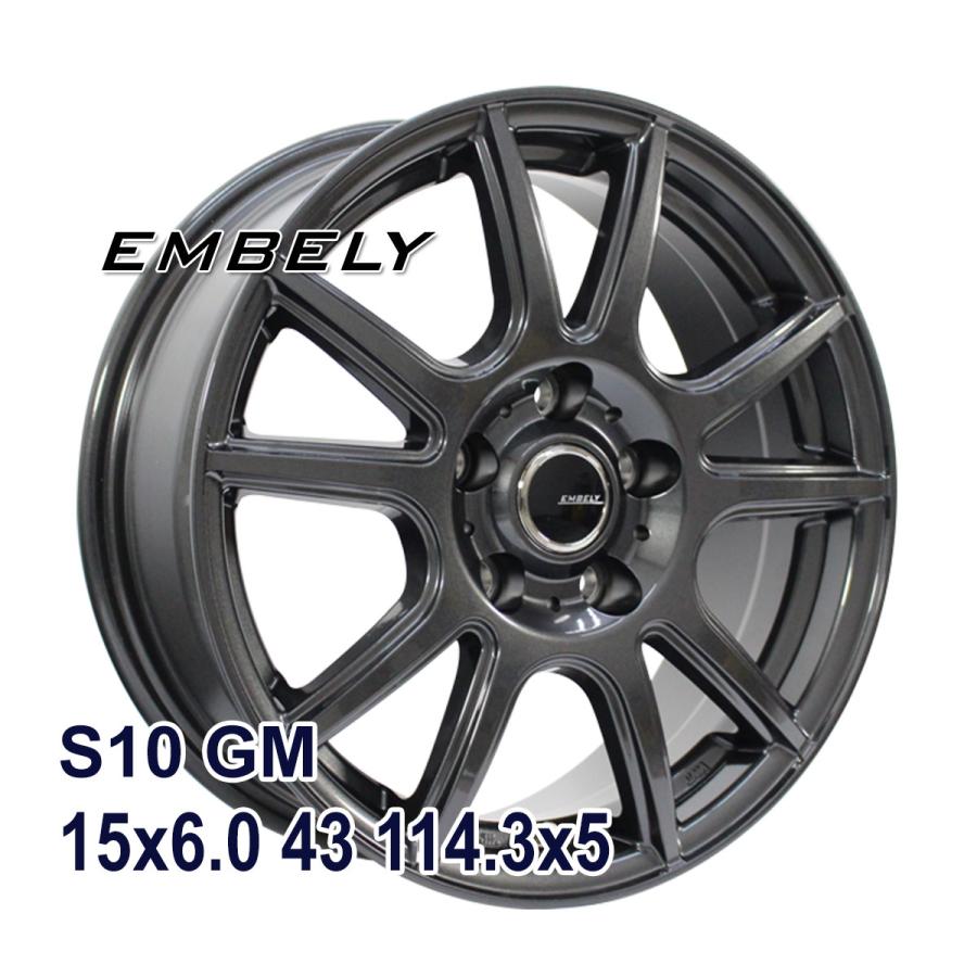 4枚セット】 EMBELY S10 15x6.0 +43 114.3x5 GM : AUTOWAY