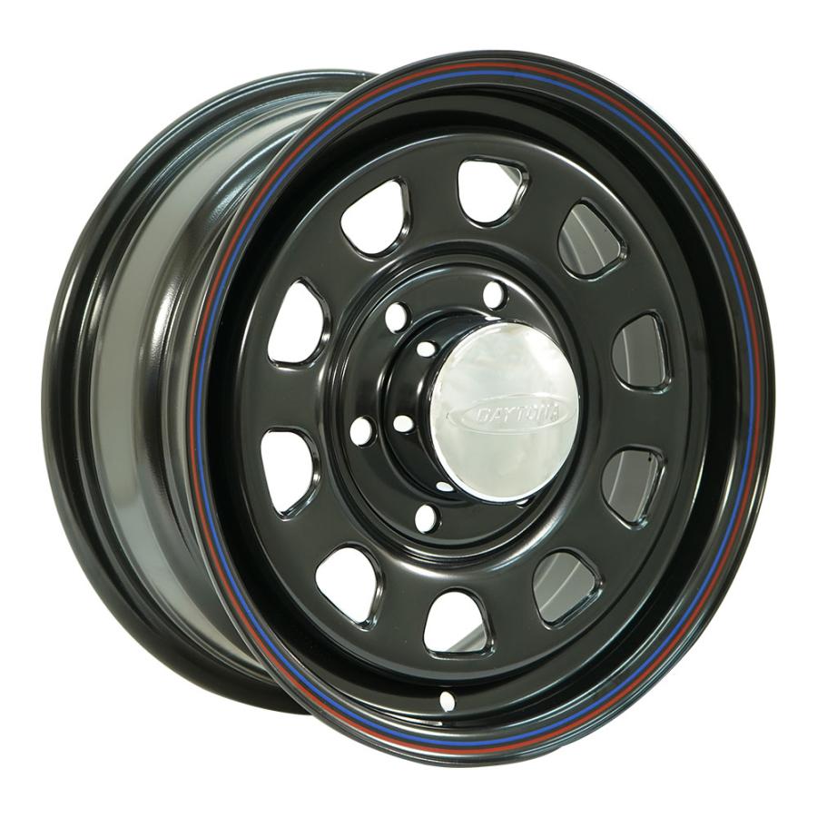 4枚セット】 DAYTONA H300 15x6.5 +40 139.7x6 BK/RB LINE