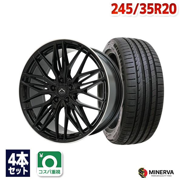 245/35R20 サマータイヤ ホイールセット MINERVA ミネルバ F205 送料無料 4本セット