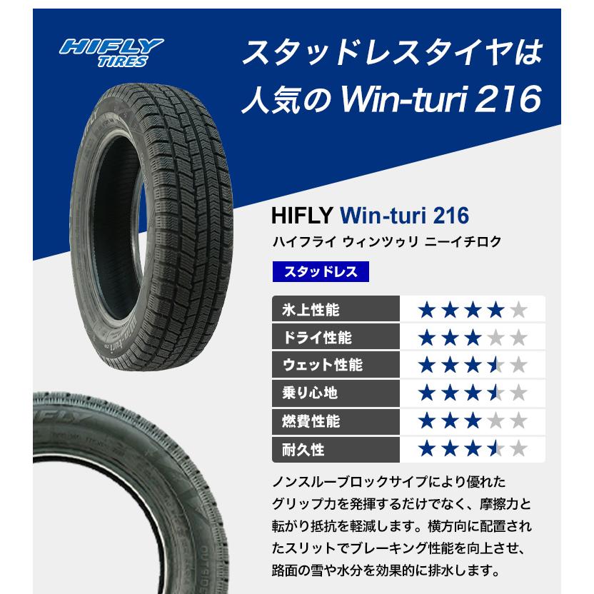 185/60R15 スタッドレスタイヤホイールおまかせセット HIFLY ハイフライ Win-turi 216 スタッドレス 送料無料 4本セット 2025年製 |  | 02
