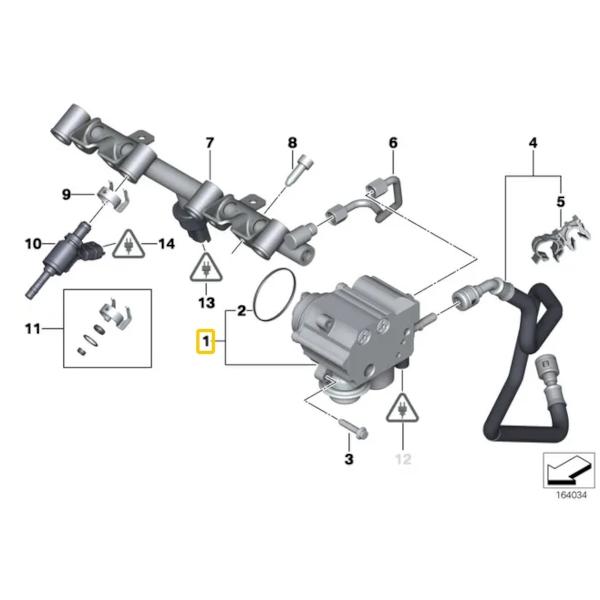 BMW MINI ハイプレッシャー フューエルポンプ 13517573436 Amazon | 13517573436 N14 エンジン直噴高圧燃料ポンプ S ターボ R55