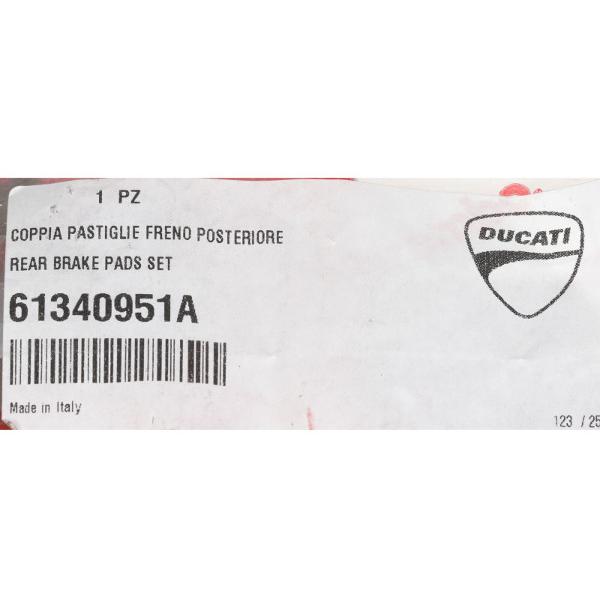 ドゥカティ 純正 モンスター 1200 R スーパースポーツ リアブレーキパッド 61340951A_2