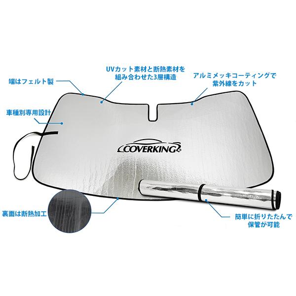 Coverking サンシェード トヨタ プリウス 60 TOYOTA フロントガラス ウィンドウ サンシェイド 専用設計　｜autowear｜04