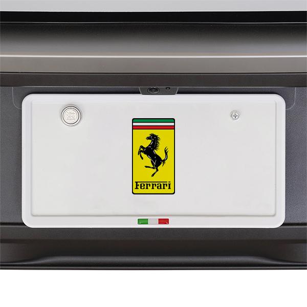 イタリア国旗 ナンバープレートフレーム 前後セット マットホワイト