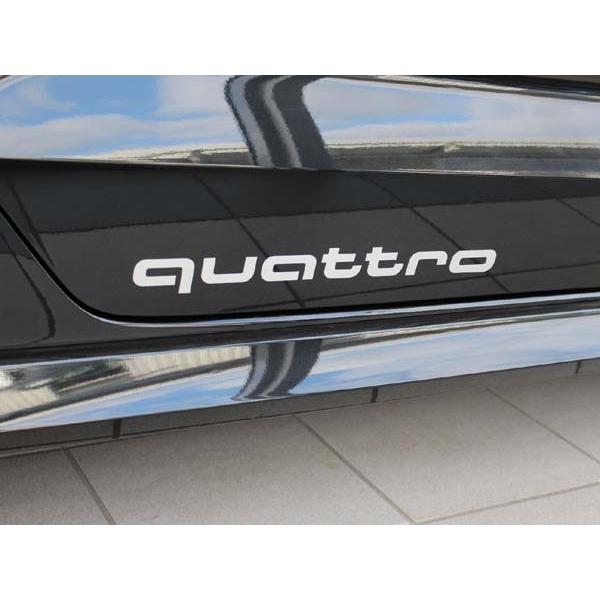 アウディ 純正 クワトロ quattroデカール シルバ− 2枚セット 説明書・脱脂剤付き サイズ:横約:360mm×縦約:32mm 4G0064317X7W　_2
