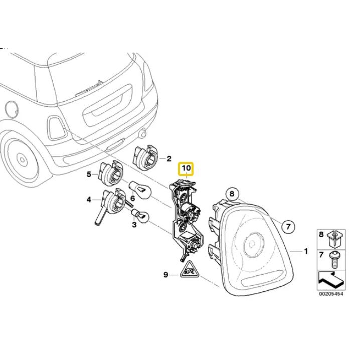 MINI（ミニ） BMW MINI 純正 R56 R57 テールランプホルダー バルブ
