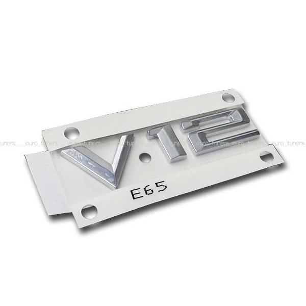 BMW純正 E65 E66 E67 7シリーズ V12 フロント フェンダー エンブレムバッジ クローム メッキ 51147033256_2