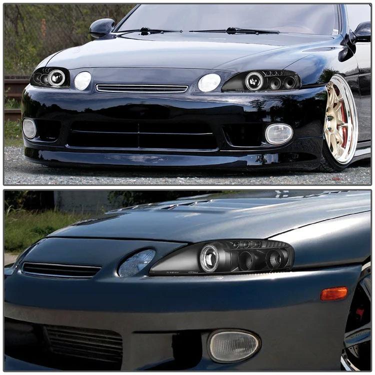 ソアラ 30系 LEDポジション & イカリング プロジェクター ヘッドライト インナーブラック トヨタ（TOYOTA） ソアラ 30系 JZZ30 2.5 ツインターボ 430SCV