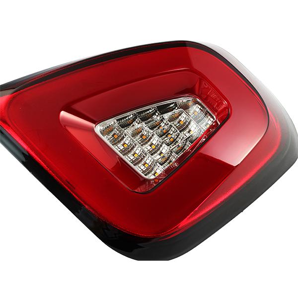 フィアット500 LEDテールライト　クリア／レッド アバルト アバルト500 , フィアット500 LEDテールレンズ クリア