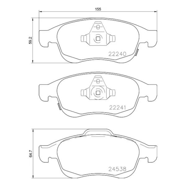BREMBO 正規品 ジープ レネゲード BU 1.4L JEEP RENEGADE フロント