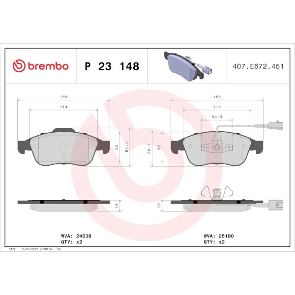 BREMBO 正規品 アルファロメオ ジュリエッタ 940型 1.4L フロント