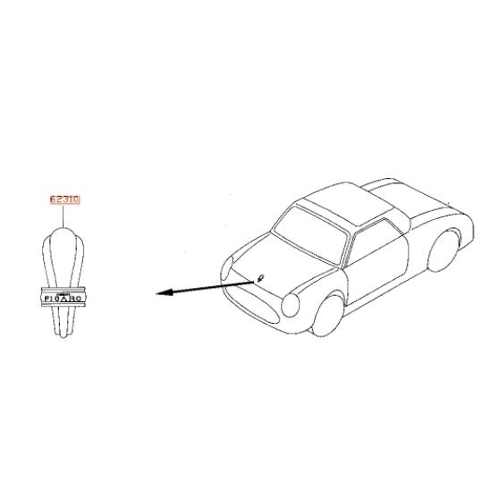 日産（NISSAN） 純正 フロントエンブレム フィガロ FK10 NISSAN FIGARO