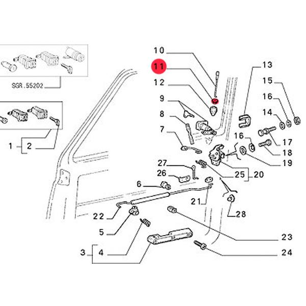 FIAT（フィアット） 純正 パンダ E-141A2 FIAT PANDA 141型 ドアロック
