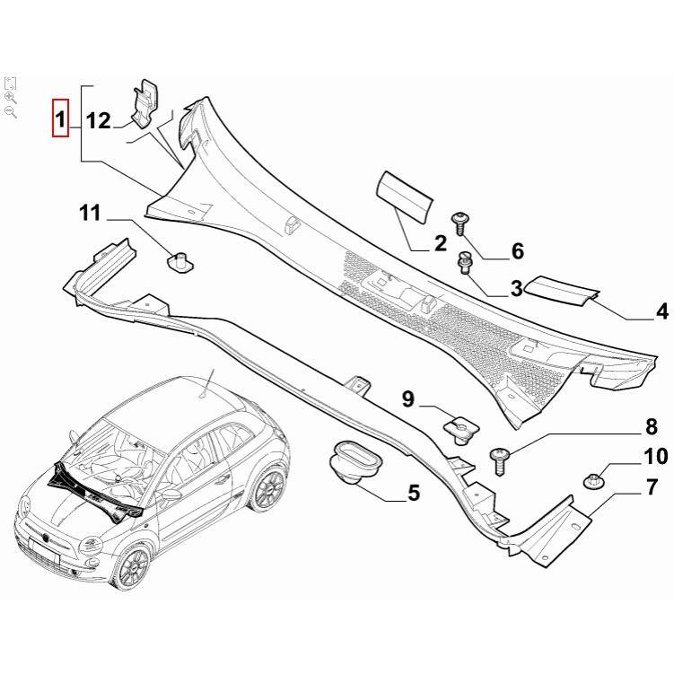 アバルト（ABARTH） フィアット 純正 FIAT 500 500C 312型 前期後期