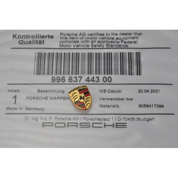 PORSCHE（ポルシェ） 純正 キーヘッドエンブレム カラークレスト ミニ