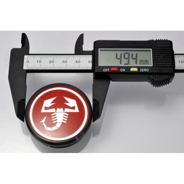 アバルト　ホイールセンターキャップ　純正品48mm 595 695 イエロー アバルト ホイールセンターキャップ (イエロー/シルバー