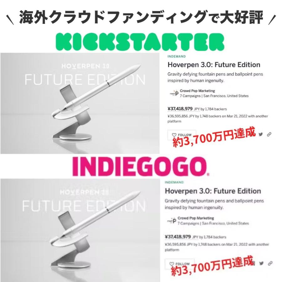 Hoverpen 60° ホバーペン novium 無重力 ボールペン デスクペン 高級