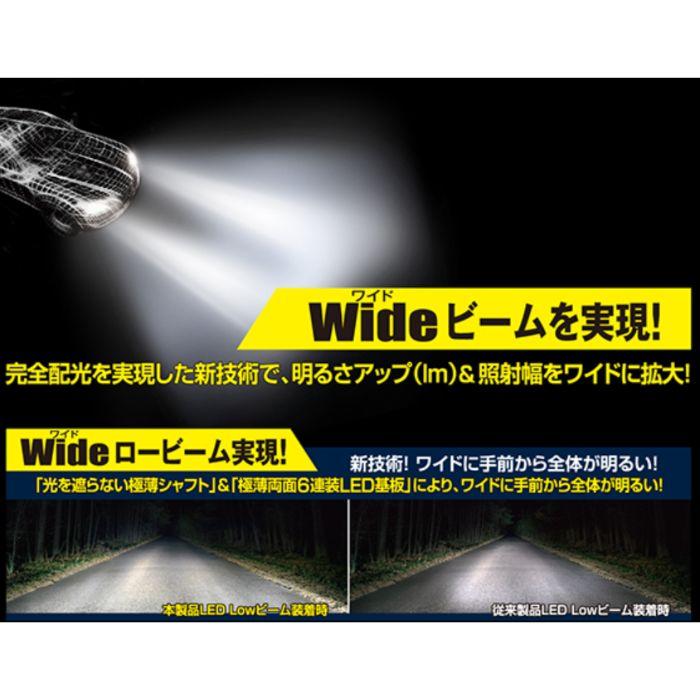 LEH142 ヘッド&フォグ用LEDバルブ ワイドビームタイプ PIAA H8/H9/H11