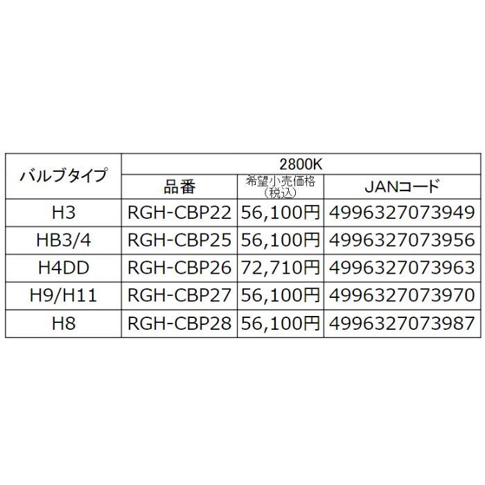 RGH-CBP22 RG レーシングギア Racing gear HIDキット プレミアムモデル ヘッド/フォグ共有可能 完全防水 3年保証 12V　H3 2800K_3