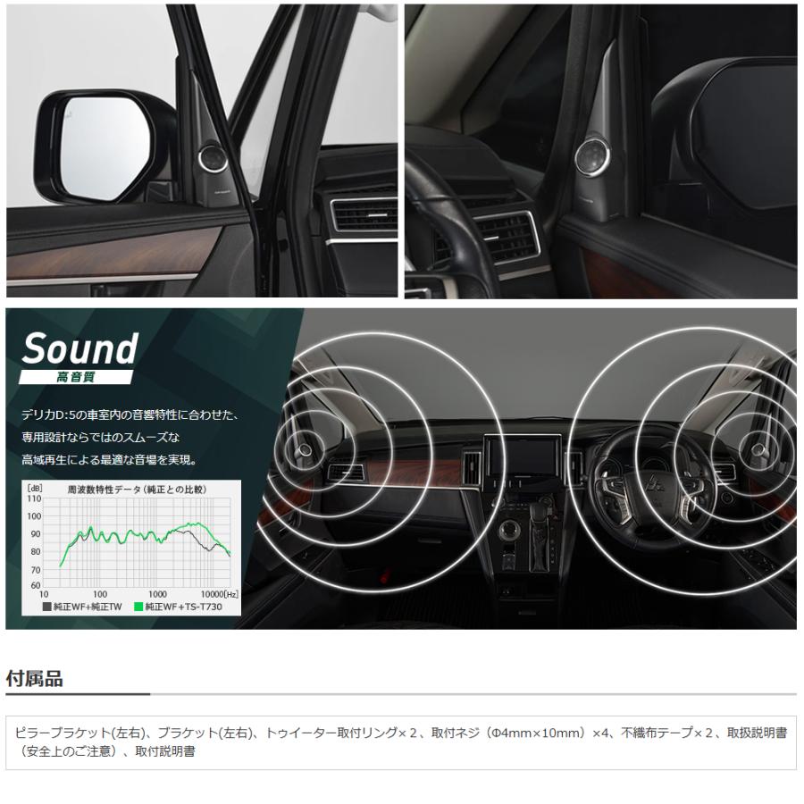 カロッツェリア UD-K306 デリカD:5専用 トゥイーター取付キット