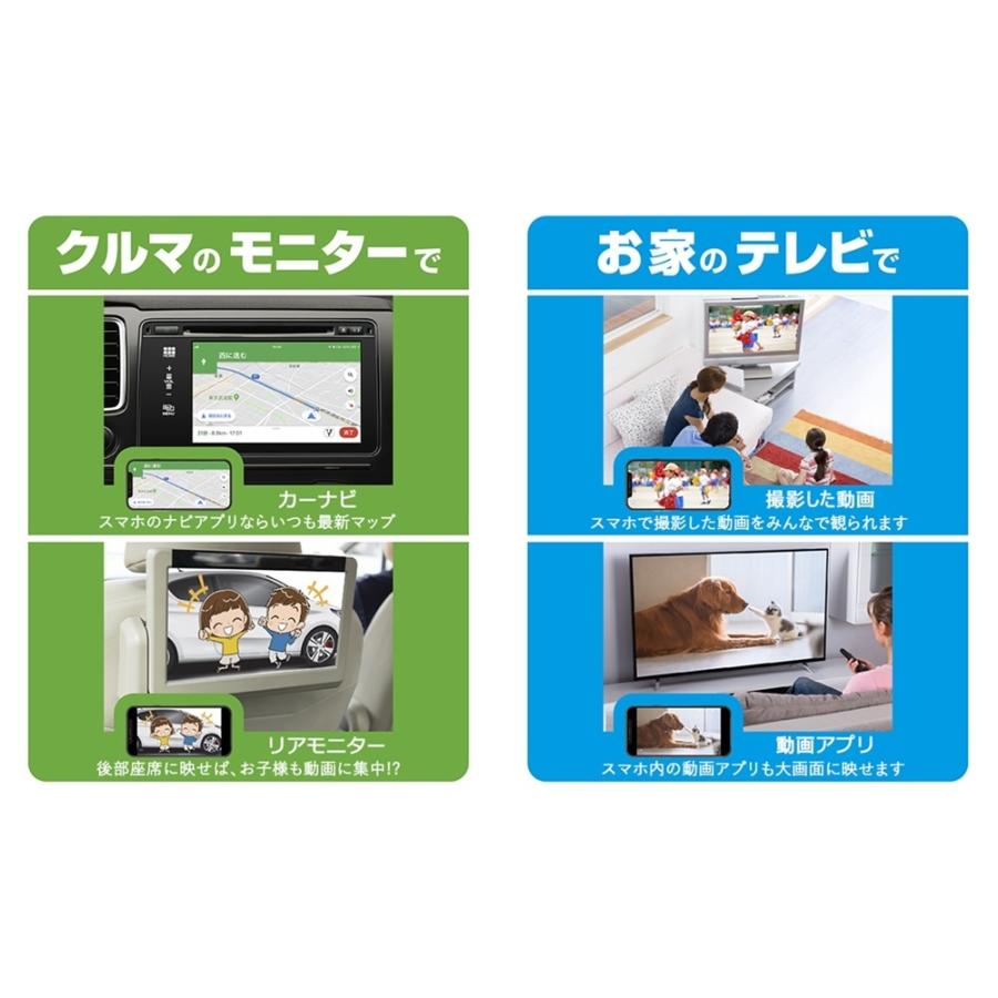 カシムラ Miracastレシーバー HDMI/RCAケーブル付 KD-199 ブラック 携帯電話 スマートフォンアクセサリー ワイヤレスレシーバー｜autowork｜02