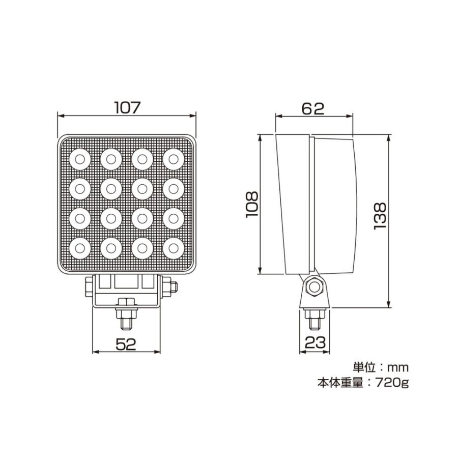 カシムラ LEDワークライト16トウYE ML-9 : オートワークヤフー店
