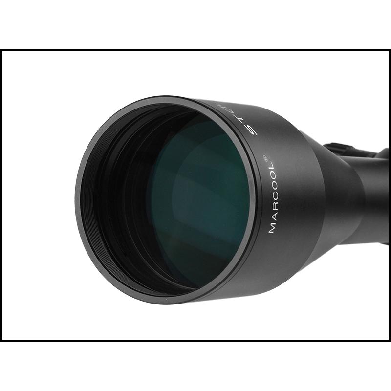 ライフルスコープ MARCOOL 4−24ｘ50 30mmチューブ ミルタレット ミルレチクル 実銃 FFP ロングレンジ 【ヘヴィ】 散弾銃