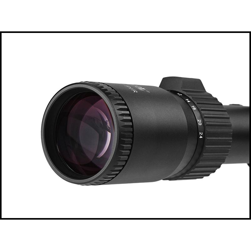 ライフルスコープ MARCOOL 4−24ｘ50 30mmチューブ ミルタレット ミルレチクル 実銃 FFP ロングレンジ 【ヘヴィ】 散弾銃