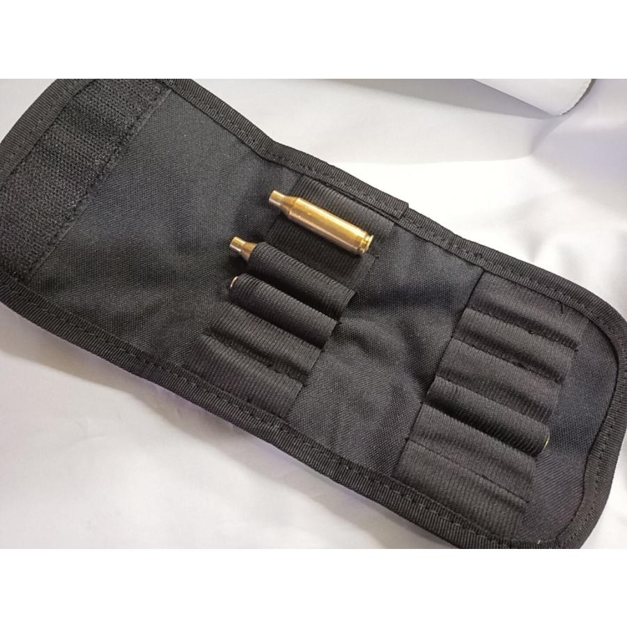 ライフル装弾ポーチ 弾差 12発 弾差し ブレットポーチ 黒 狩猟 射撃
