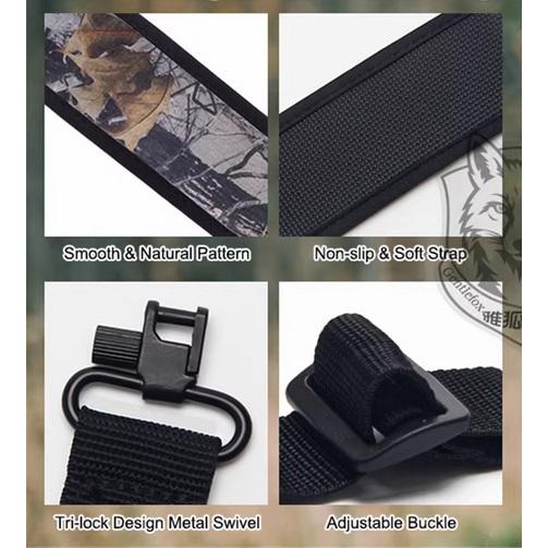 カモフラ柄ダブルライフルスリング 負管 背負いタイプのスリング 狩猟