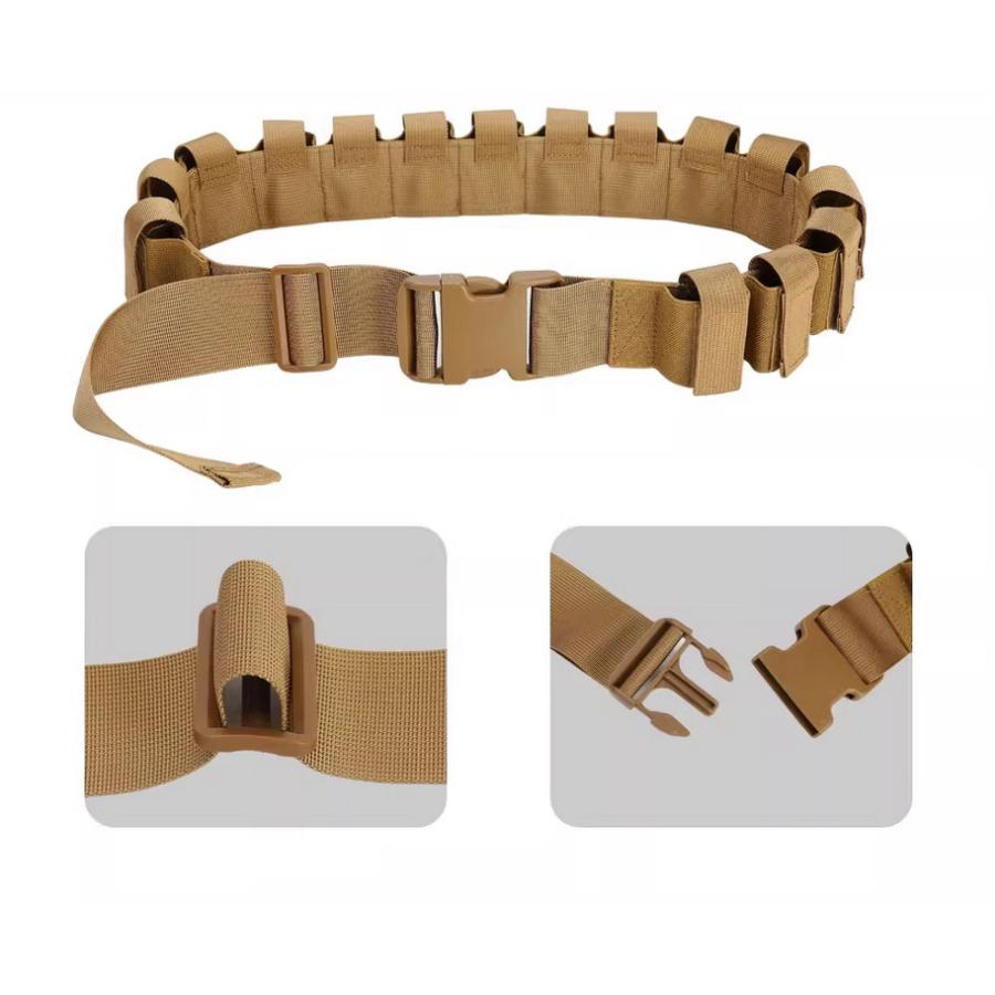 40mmグレネード 装弾ベルト 弾帯 バンダリア ブラック 15発 : AUTRADE