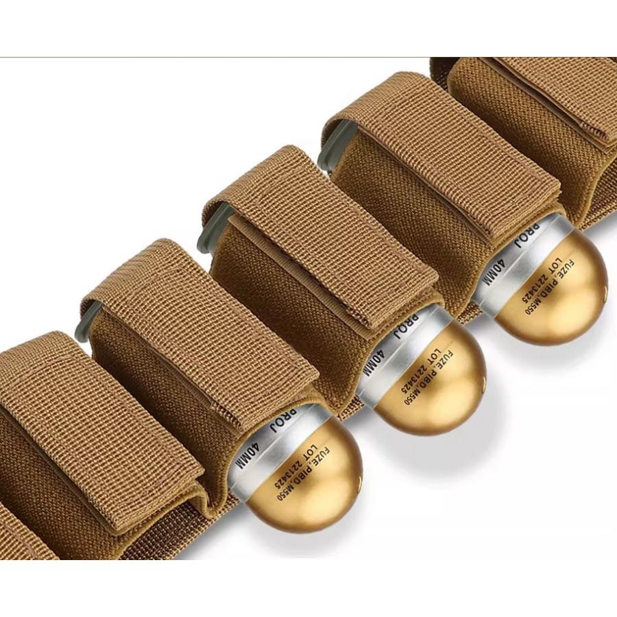 40mmグレネード 装弾ベルト 弾帯 バンダリア ブラック 15発 : AUTRADE