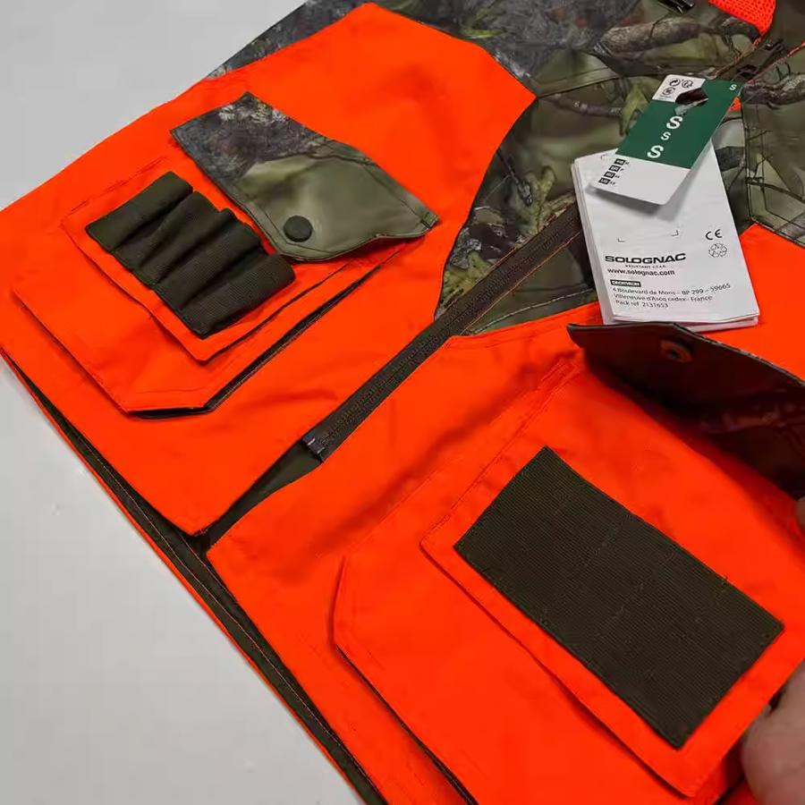 仏国 SOLOGNAC社 ファクトリーアウトレット 狩猟ベスト オレンジベスト